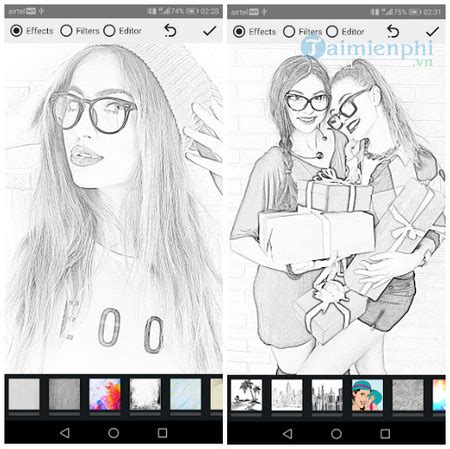 Tải Pencil Photo Sketch cho Android Ứng dụng chuyển ảnh thành tranh