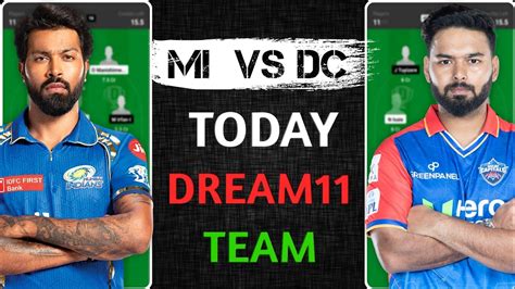 Mi Vs Dc Dream Team Mi Vs Dc Dream Prediction Mi Vs Dc Dream