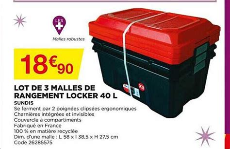 Offre Malles Locker Chez Bricorama