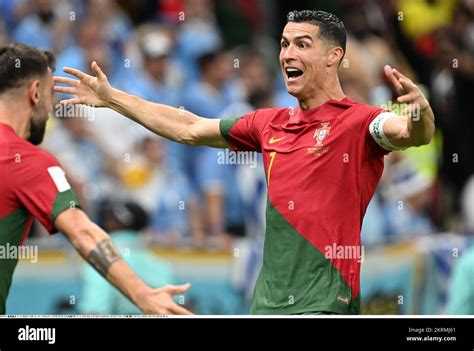 Cristiano Ronaldo (7) of Portugal celebrates during the FIFA World Cup ...