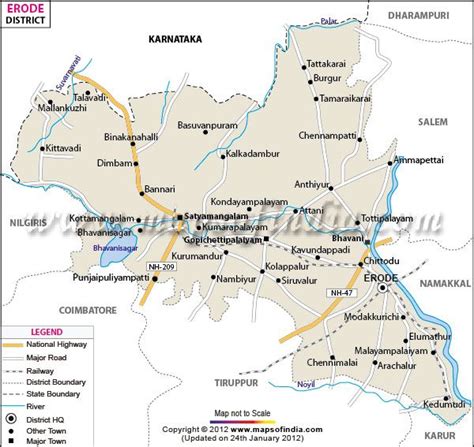 erode district map map erode districts