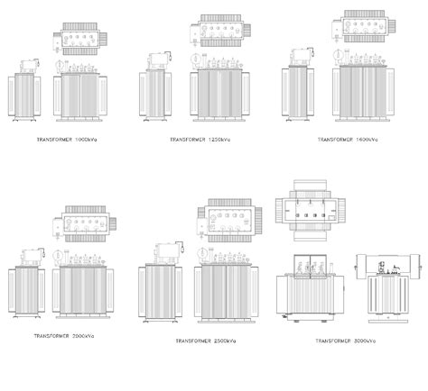 transformadores bloques cad dwg descarga gratis