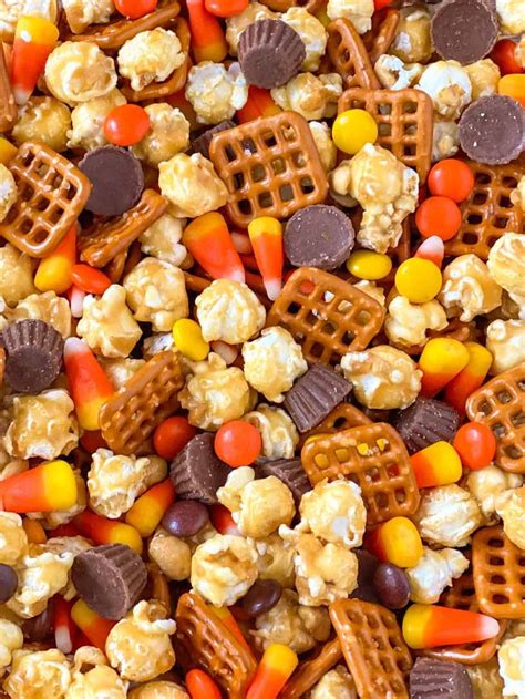 Fall Harvest Caramel Corn Mix Whiskful Cooking Fall Snack Mixes