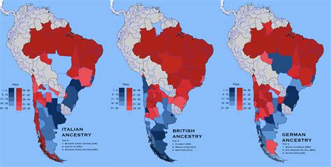 Italian German And British Ancestry In Argentina Brazil And Chile R