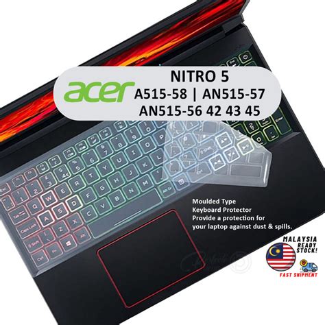 Keyboard Protector For Acer Nitro 5 AN515 58 AN515 55 43 45 51 51EZ