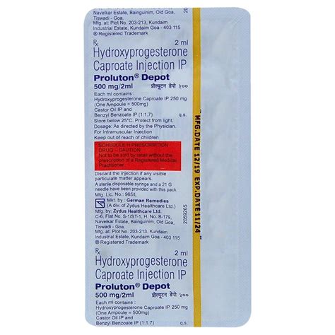 Proluton Depot Injection 2 Ml Price Uses Side Effects Composition