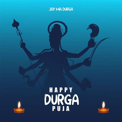 Kostenlose Vektor Durga Puja Festival Kulturfeier Kartenhintergrund