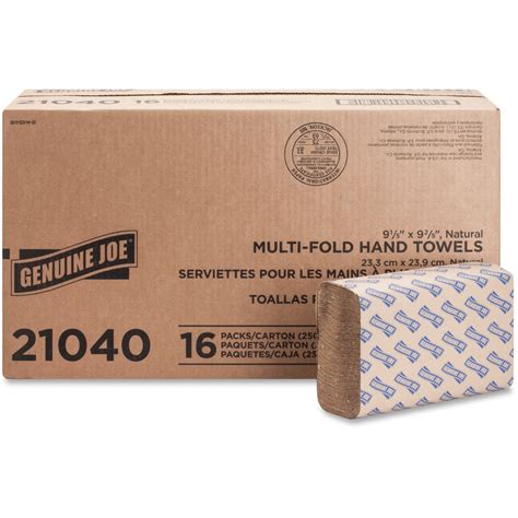 Genuine Joe Multifold Natural Towels Natural 4000 Carton Quantity