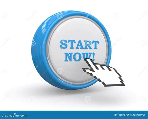 Start Now Button Stock Illustration Illustration Of Press 115870739