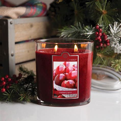 Colonial Candle 22 Oz Cranberry Spice Oval Jar Candle Cc022 3768 The Home Depot