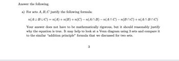 Answered B For Each Of The Following Let A And B Be Some Sets Both