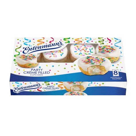 Entenmann S Baker S Delights Party Cr Me Filled Cupcakes