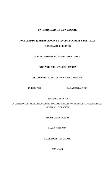 Der Adm 2 Tarea 3 Proceso Judicial Y Procedimiento Administrativo