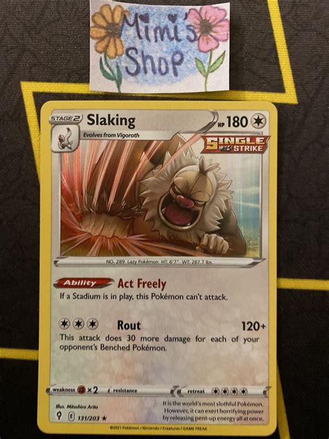 Slaking 131 203 Holo Rare Evolving Skies Pokemon TCG Card NM EBay