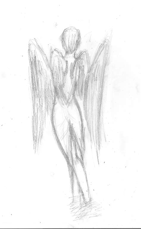 Pretty Angel Pencil Drawing By Zeldagamer11 On Deviantart