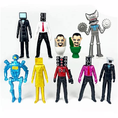 Buy 10PCS Skibidi Battle Action Figures Set, Skibidi Toilet Action ...