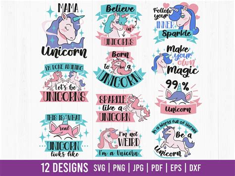 Unicorns Svg Bundle Magical Svg Bundle Unicorns Svg Unicorn Quotes