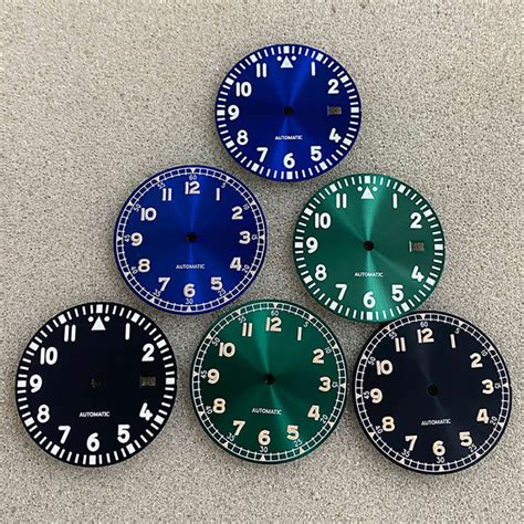 Modified Dial Green Luminous Watch Dial Mm Replacement Dial For