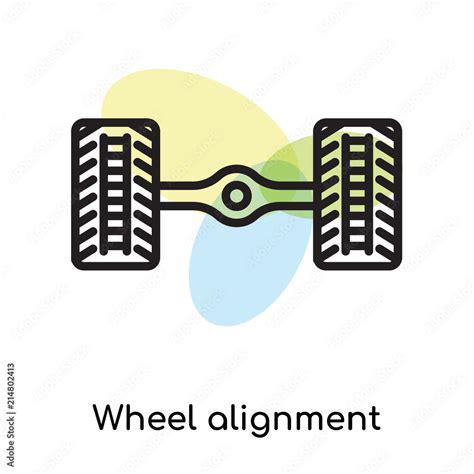 Wheel alignment icon vector sign and symbol isolated on white ...