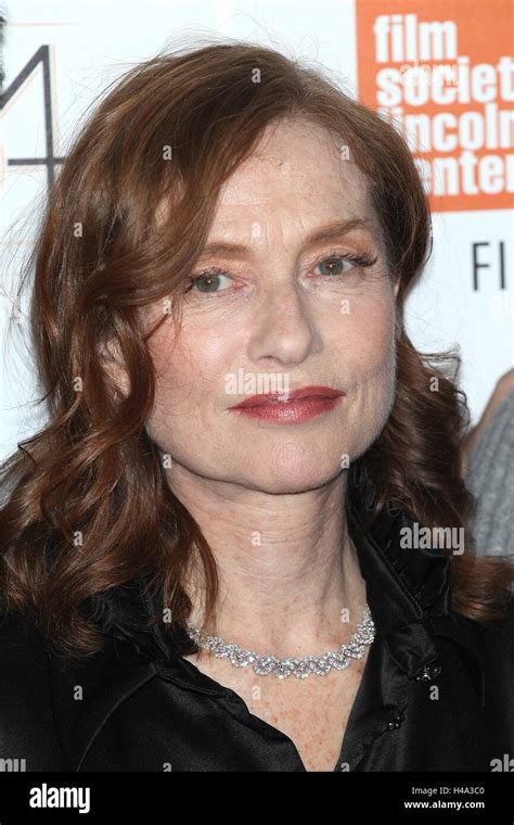 New York Ny Usa 14th Oct 2016 Isabelle Huppert Attends Things To