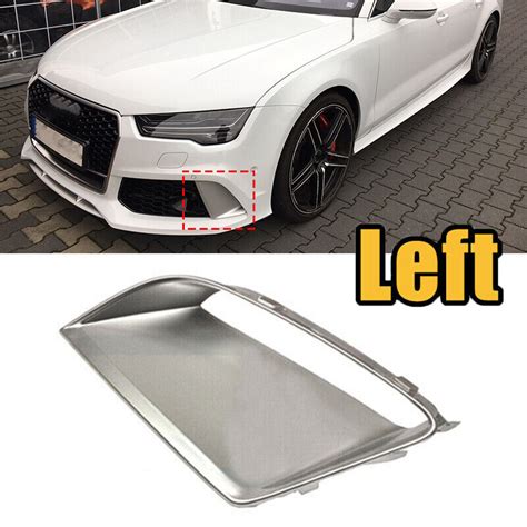 1Pcs For Audi RS7 2014 2018 ABS Plating Left Front Bumper Fog Light