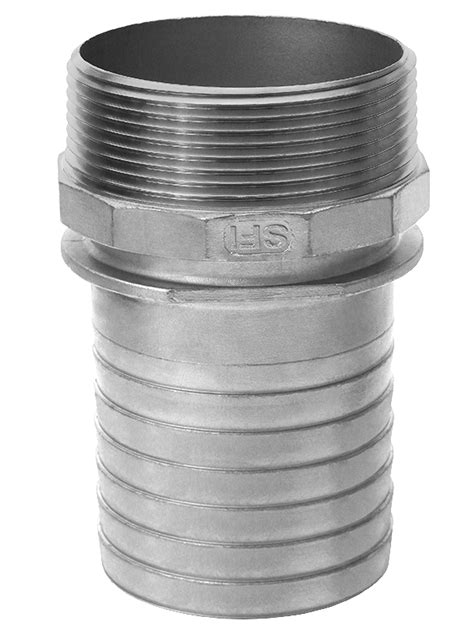 Stainless Steel Hose Barb Combination Nipple On Seal Fast Inc