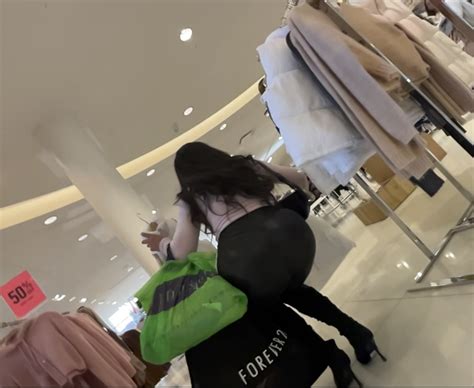 Slut Wearing Super Tight Leather Leggings To Show Off Her Perfect Ass