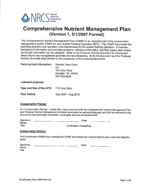 Fillable Online Ia Nrcs Usda National NRCS Example Comprehensive