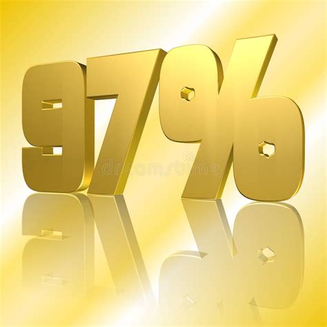 97 97 Percent As A 3d Illustration 3d Rendering Stock Illustration