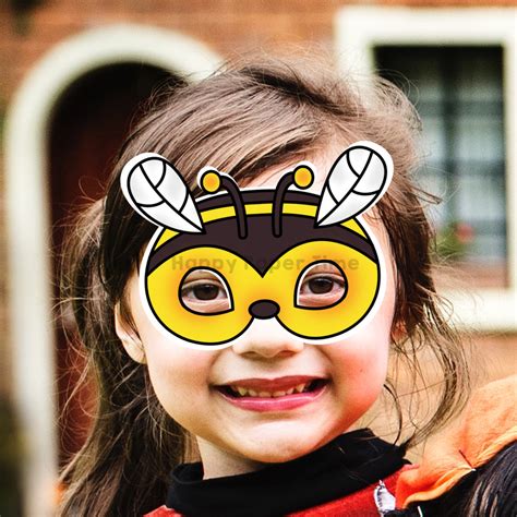 Bee Paper Mask Printable Insect Craft Activity Template Made By Teachers