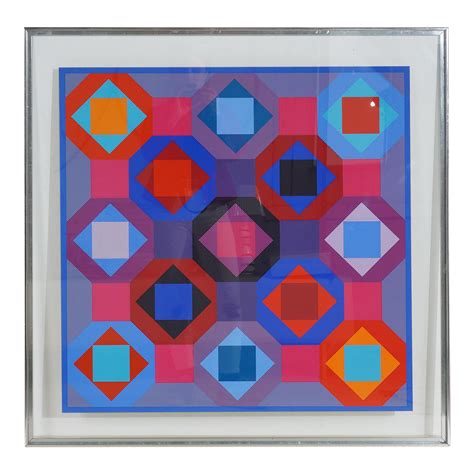 1972 Victor Vasarely Op Art Lahumiere Print Chairish