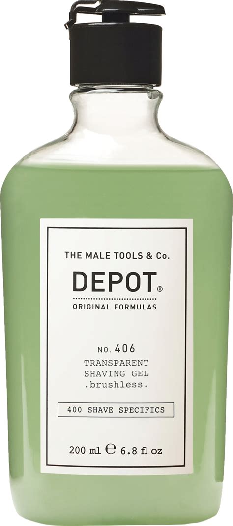 Depot No 406 Transparent Shaving Gel Brushless Labelhair Onlineshop