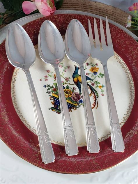 1938 GRENOBLE Serving Hostess Set Vintage Heirloom Plate Silverplate