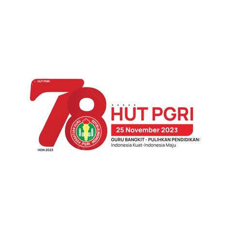 Hình ảnh Logo Kỷ Niệm 78 Năm Pgri Và Logo Ngày Nhà Giáo Quốc Gia 2023