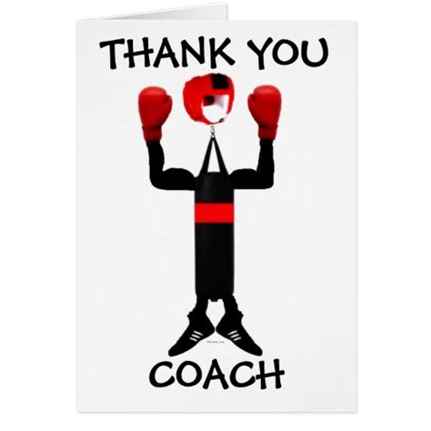 Thank You Boxing Coach Card Zazzle