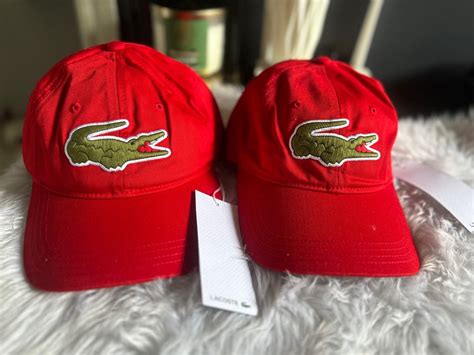 Lacoste Big Logo Red Cap For Men On Carousell