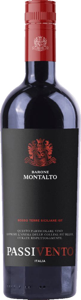 Passivento Rosso Terre Siciliane Igt Barone Montalto Vinello De