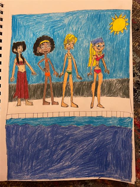 4 Girls Hang Out At The Pool By Disneyuser776 On Deviantart