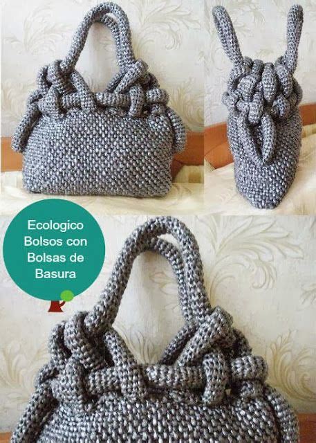 Bolsos Tejidos Con Bolsas De Basura Detalle Asas EnrHedando