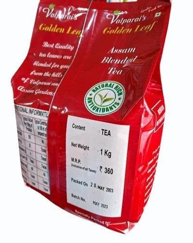 Organic Masala 1 Kg Valparais Golden Leaf Assam Blended Tea Powder Packaging Type Packet At