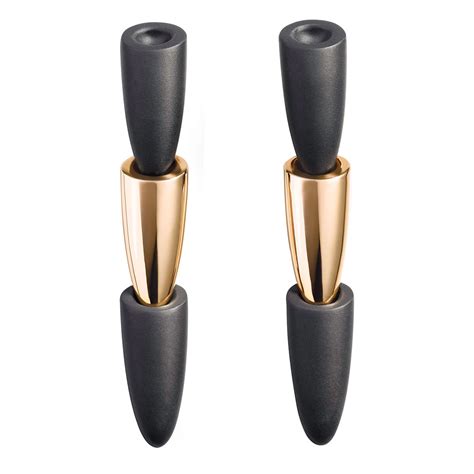 Vhernier Calla Black Titanium Yellow Gold Drop Earrings T B