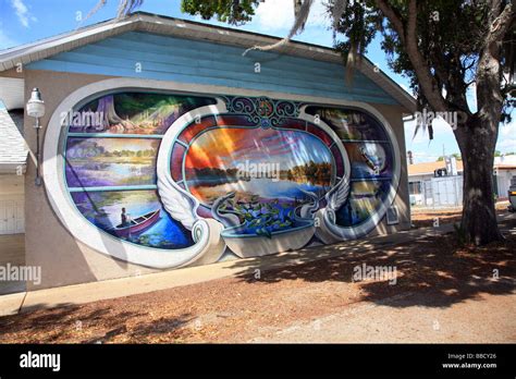 Town of Murals Lake Placid in Florida USA Stock Photo - Alamy