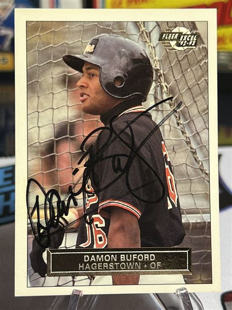 1992 93 Fleer Excel Damon Buford Auto Signed EBay