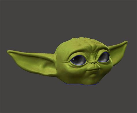 Stl File Grogu Head For Cosplays Baby Yoda D Print Object To