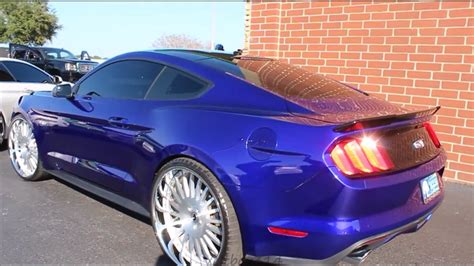 Veltboy314 Candy Blue Mustang On 24 Forgiato Wheels Orlando Fl