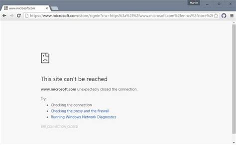 Fixing Microsoft Site Can T Be Reached Error In Chrome Ghacks Tech News