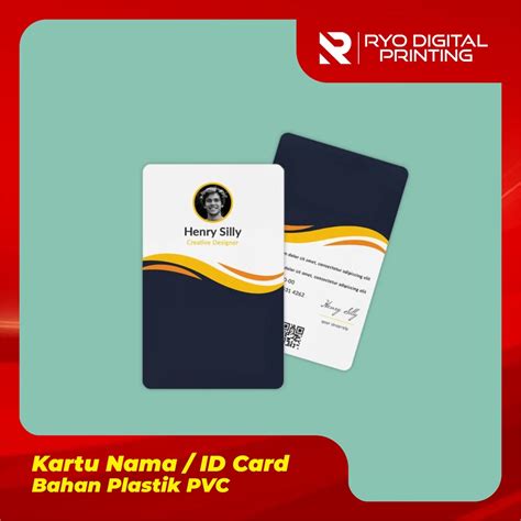 Jual Cetak Kartu Nama Id Card Sisi Sisi Bahan Pvc Shopee Indonesia