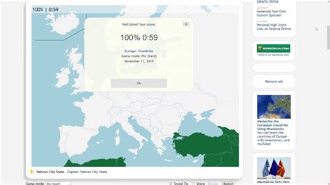 Seterra Europe Countries Pin Hard Website 59s YouTube