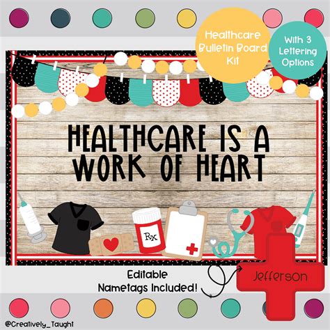 Healthcare Education Nursing Health Bulletin Board Kit Creatively