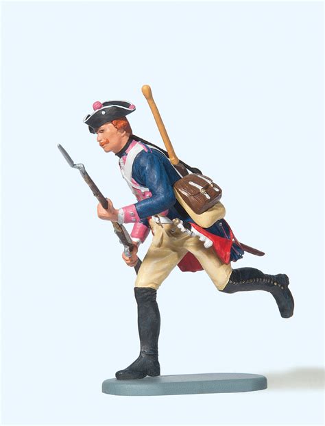 Preiser 54136 Musketier stürmend Sammlerfigur Preußen 1756 1 24